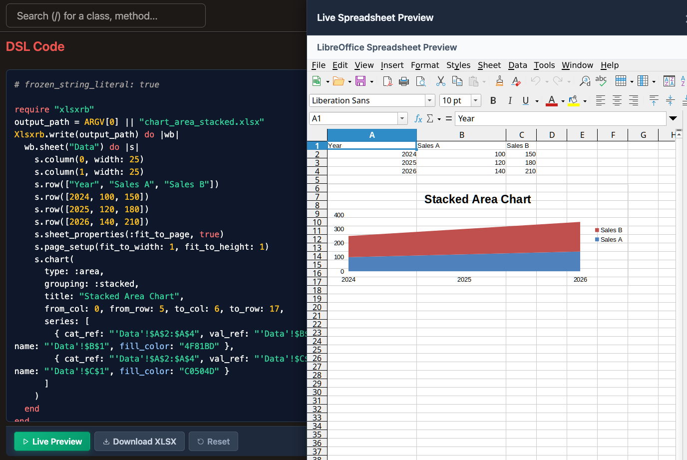 Interactive WebAssembly Playground with Live LibreOffice Preview